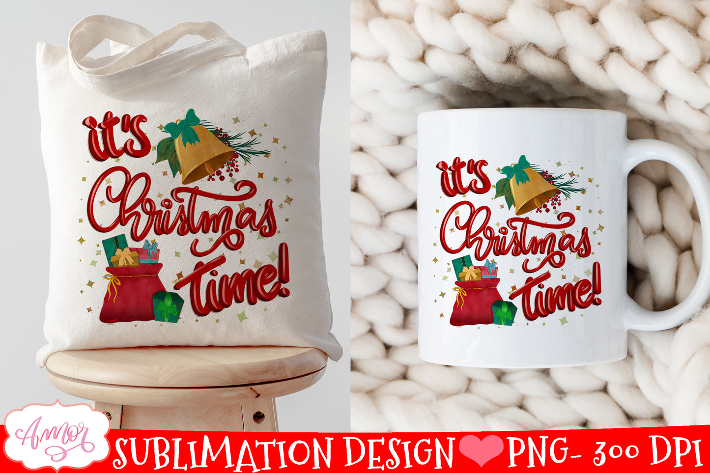 It's Christmas time PNG for sublimation for Children