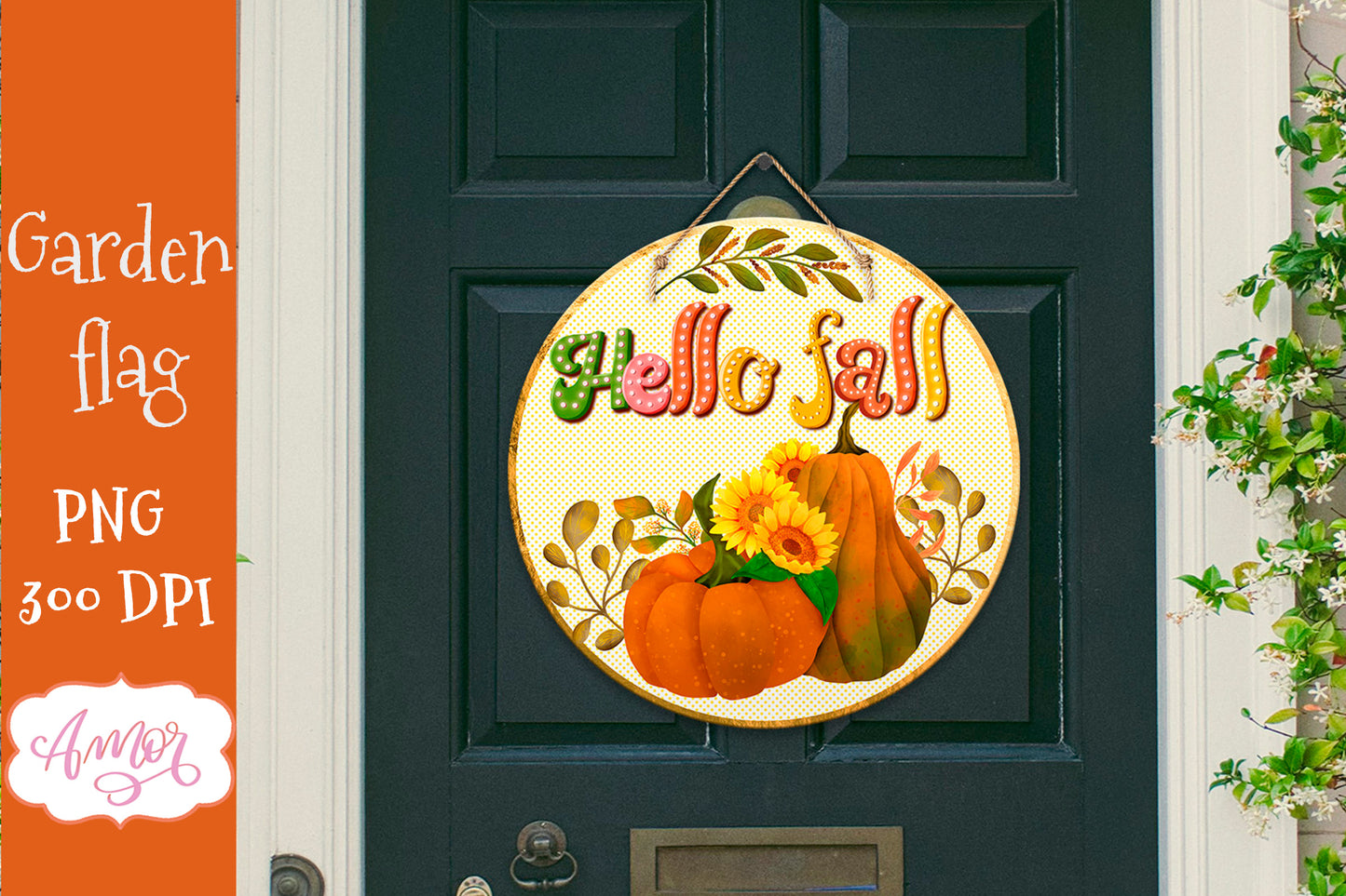 Welcome Fall Round Sign for Sublimation BUNDLE