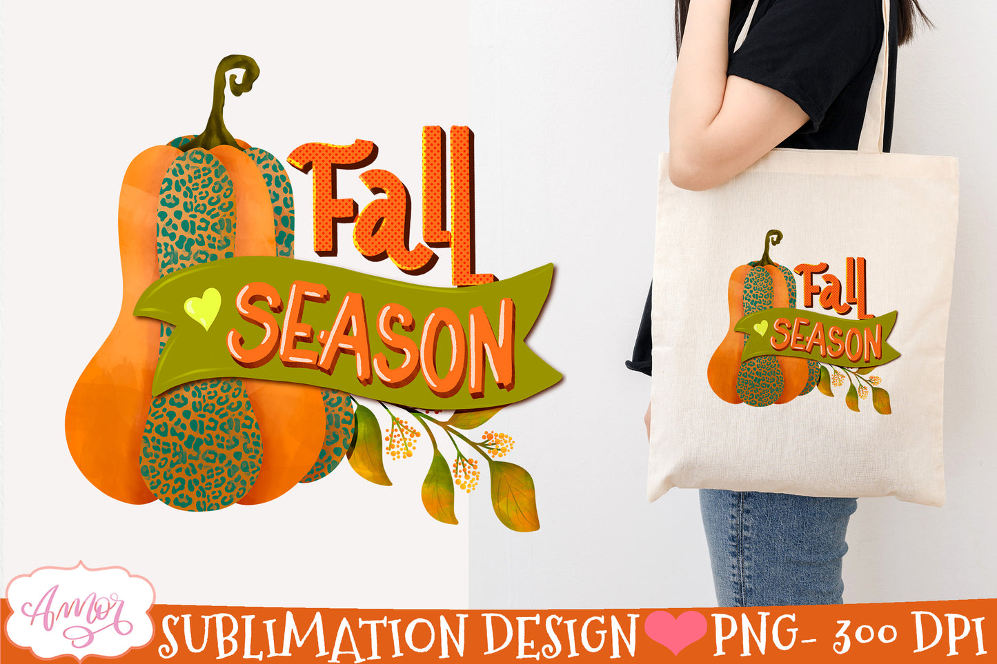 Fall season PNG for Sublimation |Fall pumpkin png design