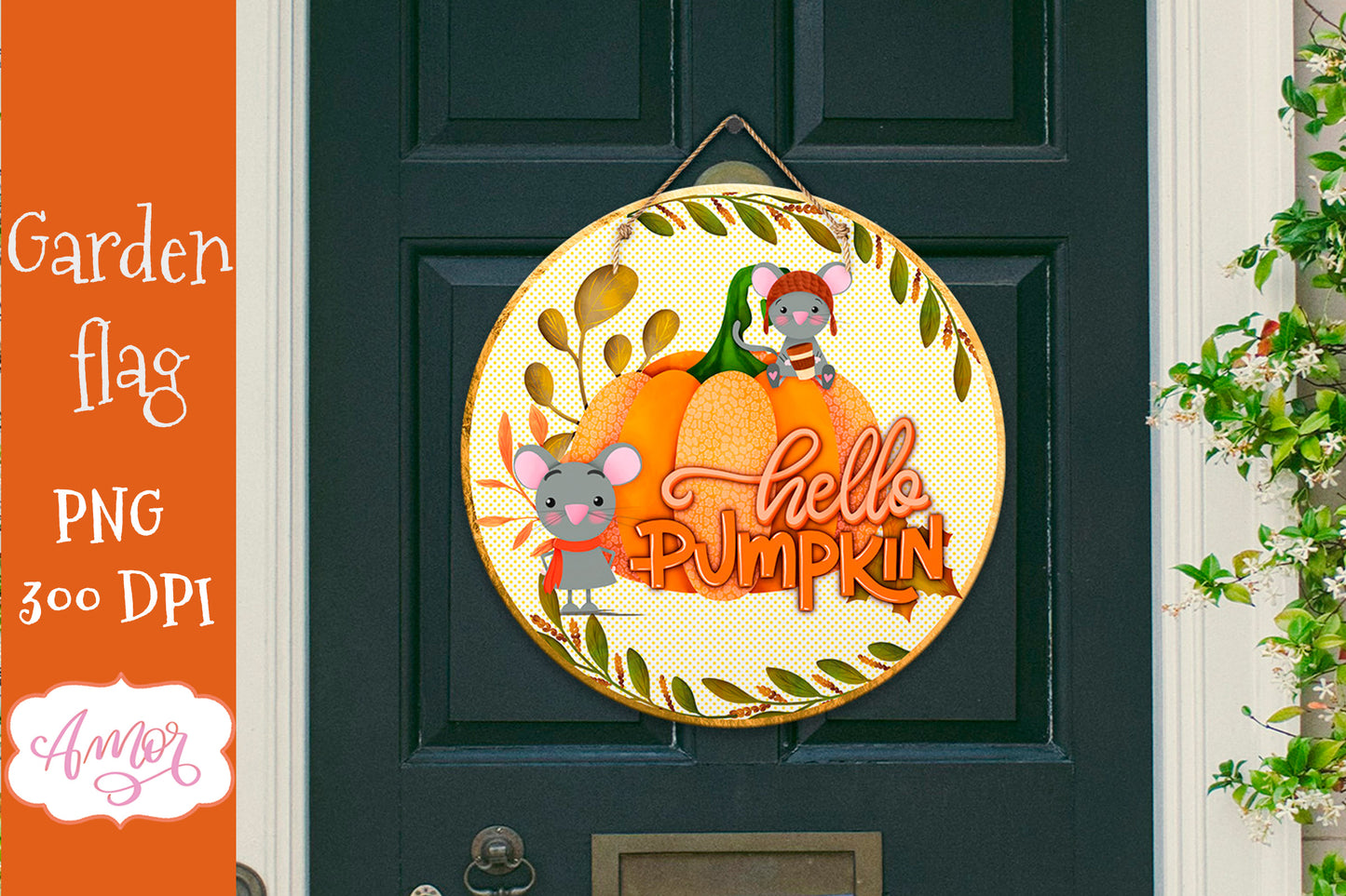 Welcome Fall Round Sign for Sublimation BUNDLE