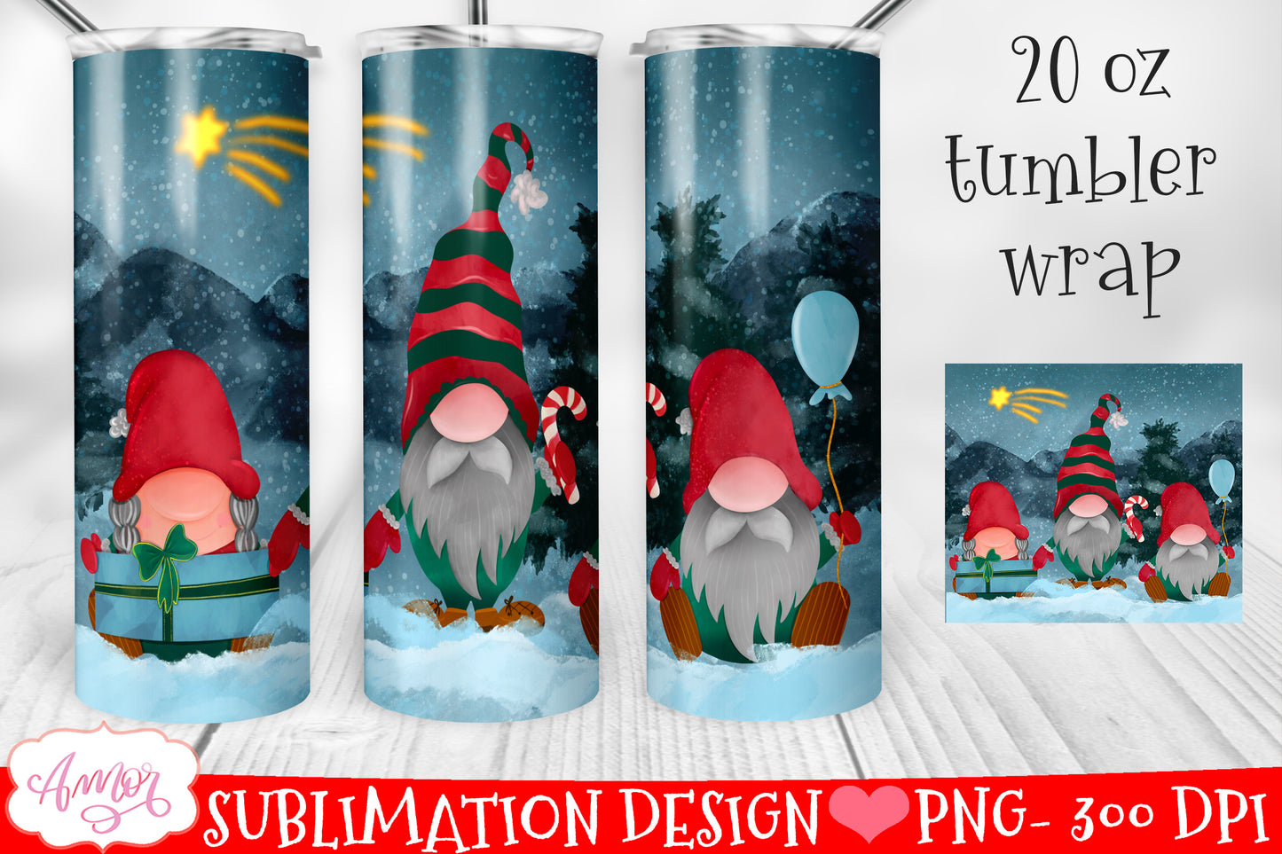 BUNDLE Christmas tumbler wrap for sublimation