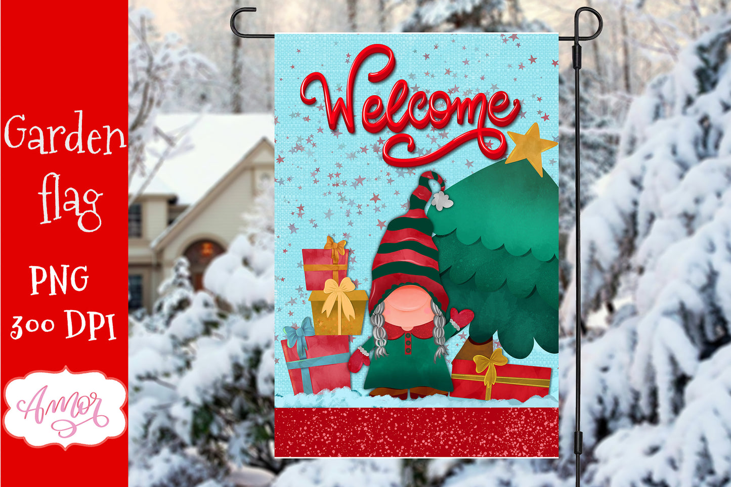 Big Bundle Garden Flags PNG for Sublimation - 40 designs!