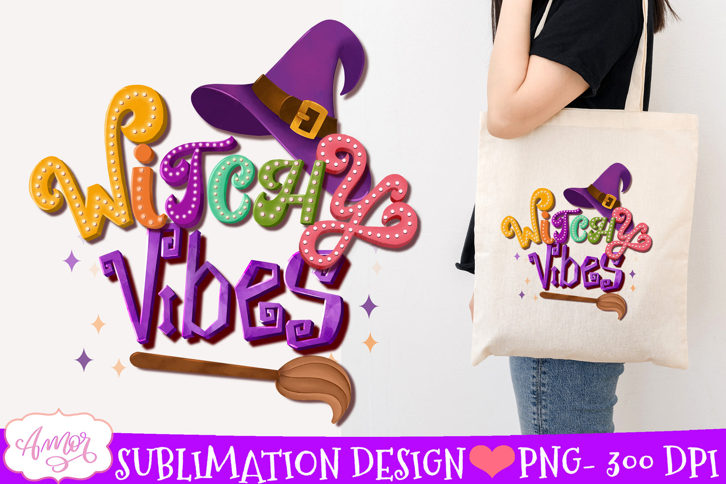 Witchy vibes Sublimation PNG | Halloween PNG illustration