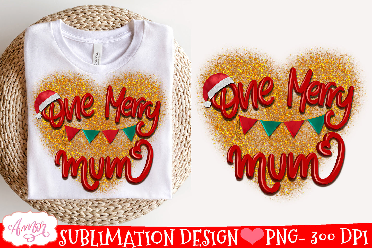 One Merry Mum PNG for Sublimation | Christmas Mum PNG