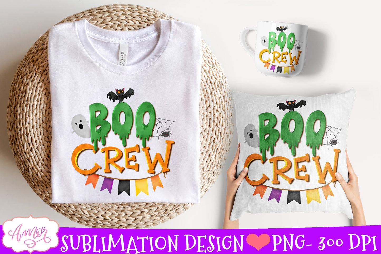 Boo Crew Sublimation PNG| Halloween PNG illustration