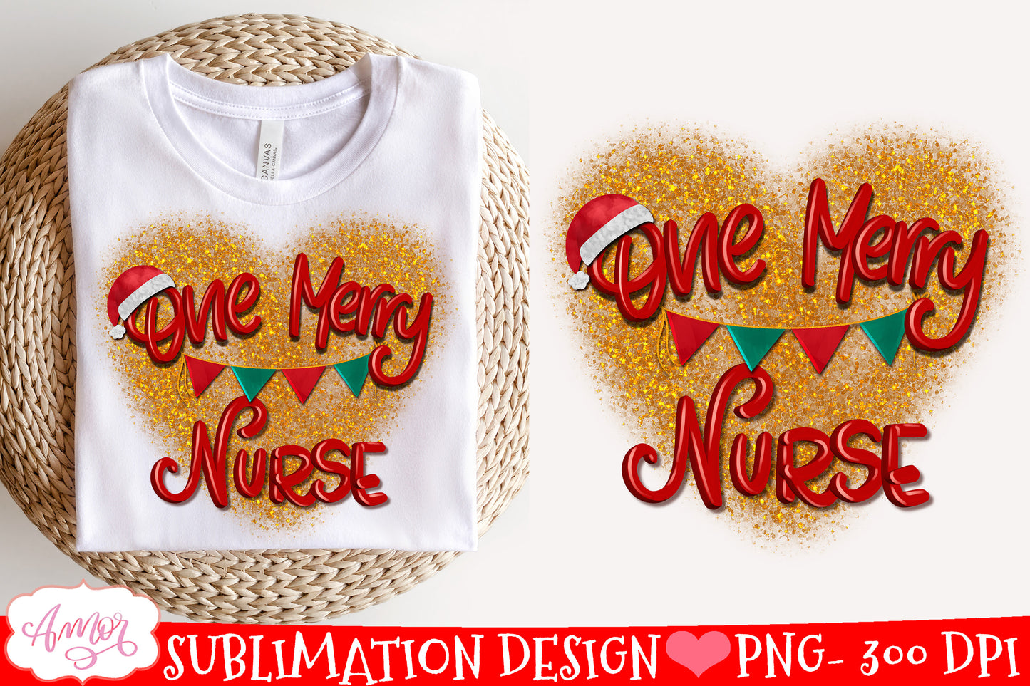 One Merry Nurse PNG for Sublimation