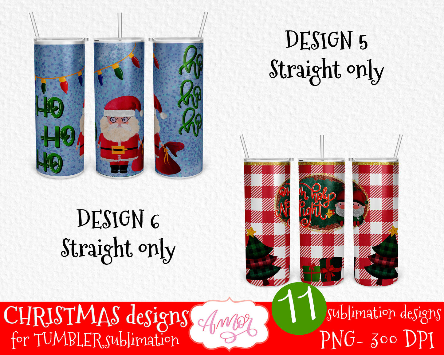 20oz Tumbler Sublimation Christmas Bundle