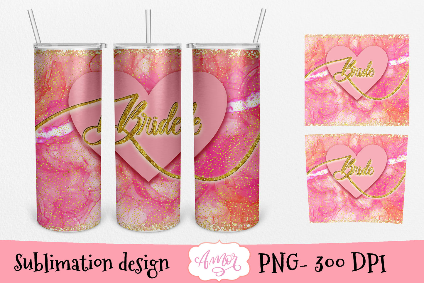 Bachelorette Party Designs for 20oz skinny tumbler sublimation