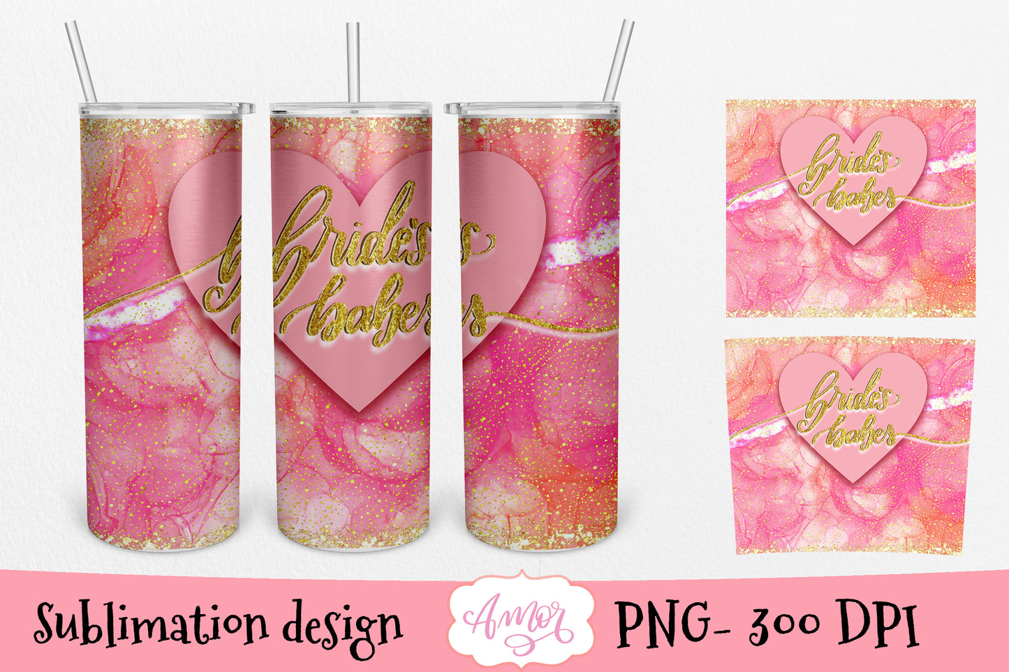Bachelorette Party Designs for 20oz skinny tumbler sublimation