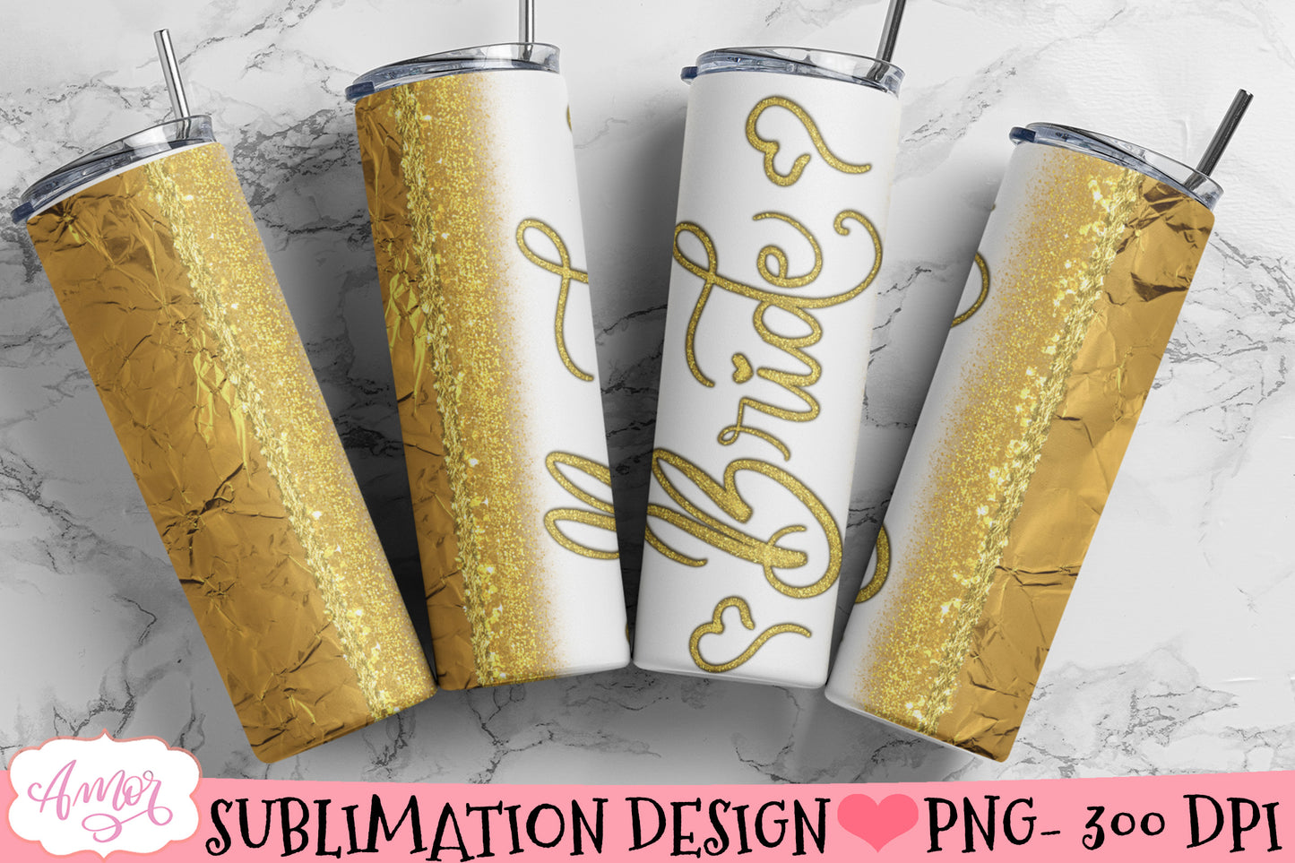 Bride Tumbler Wrap for Sublimation Wedding tumbler PNG