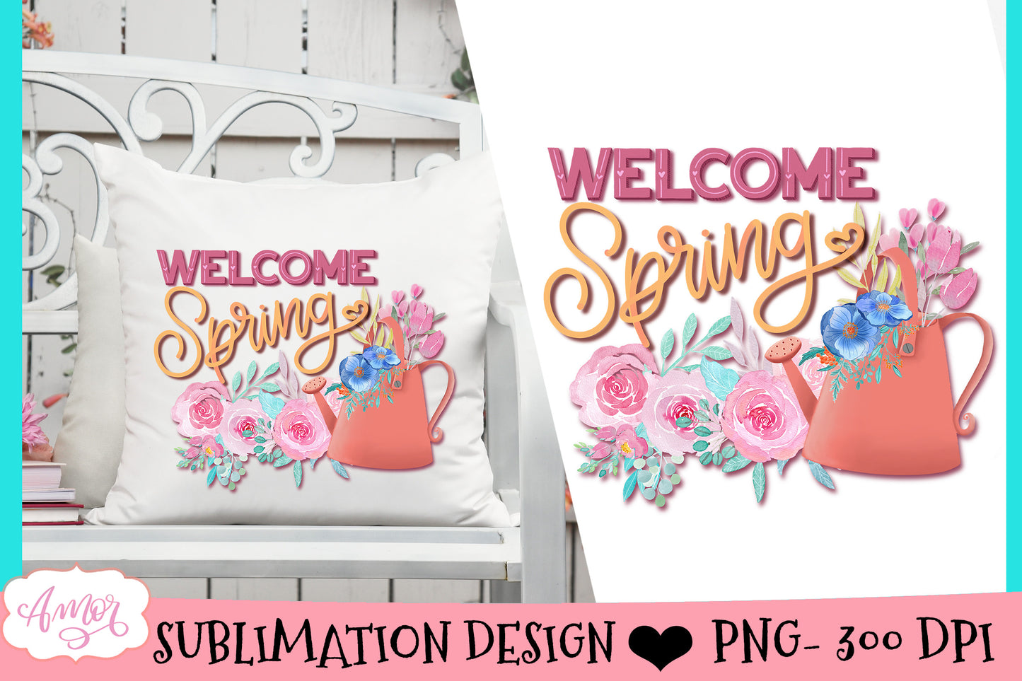 Welcome Spring Sublimation Design