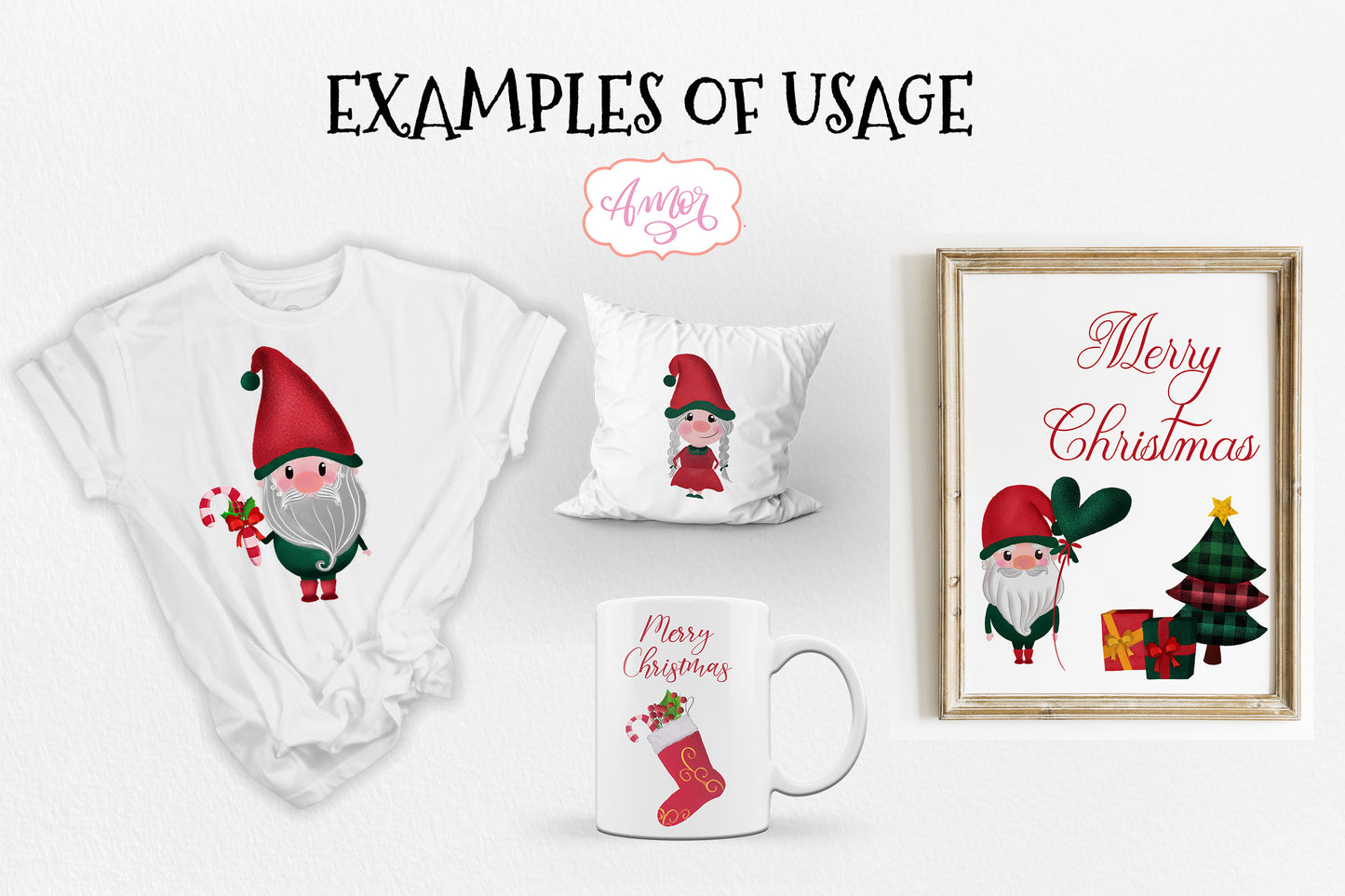 Cute Christmas Gnome Clipart