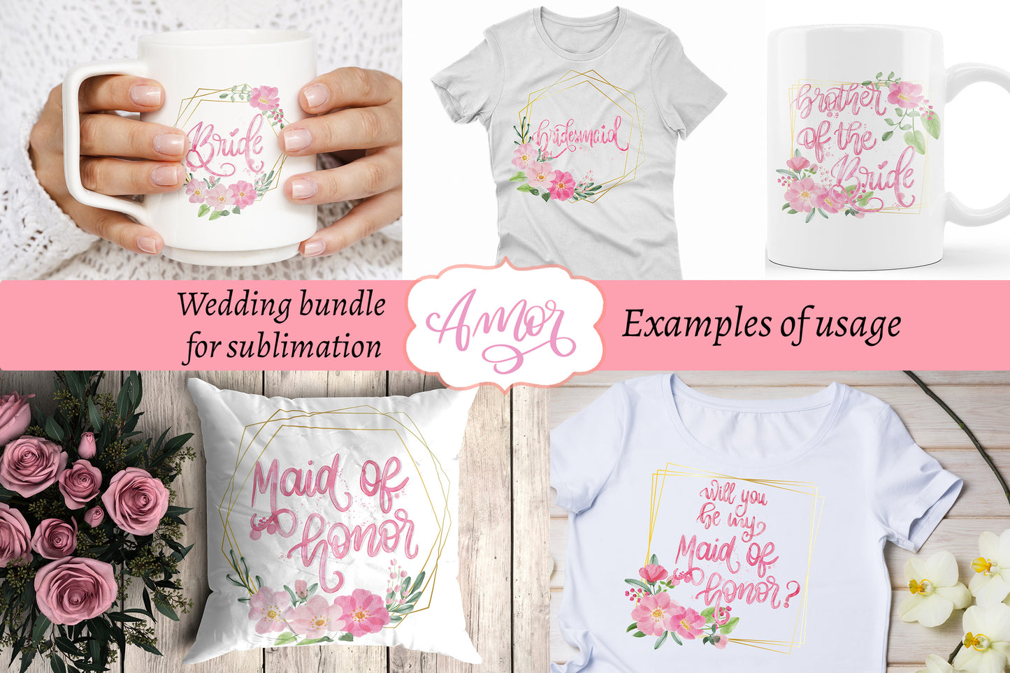 BUNDLE Wedding sublimation designs