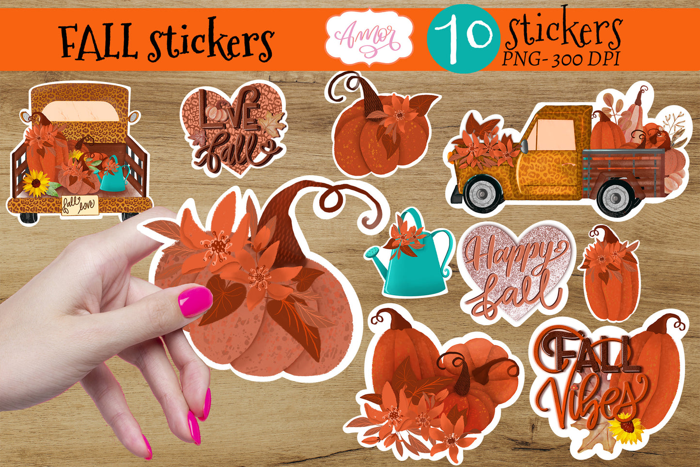 Fall Stickers for print then cut