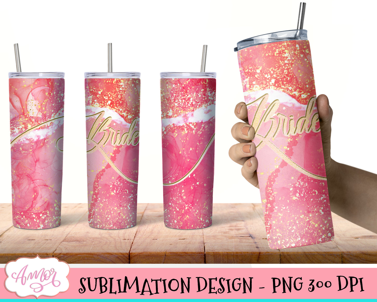 Bride Tumbler Wrap for Sublimation
