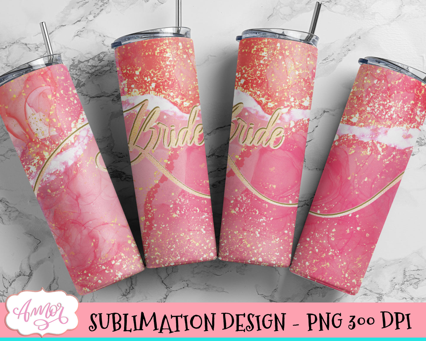 Bride Tumbler Wrap for Sublimation