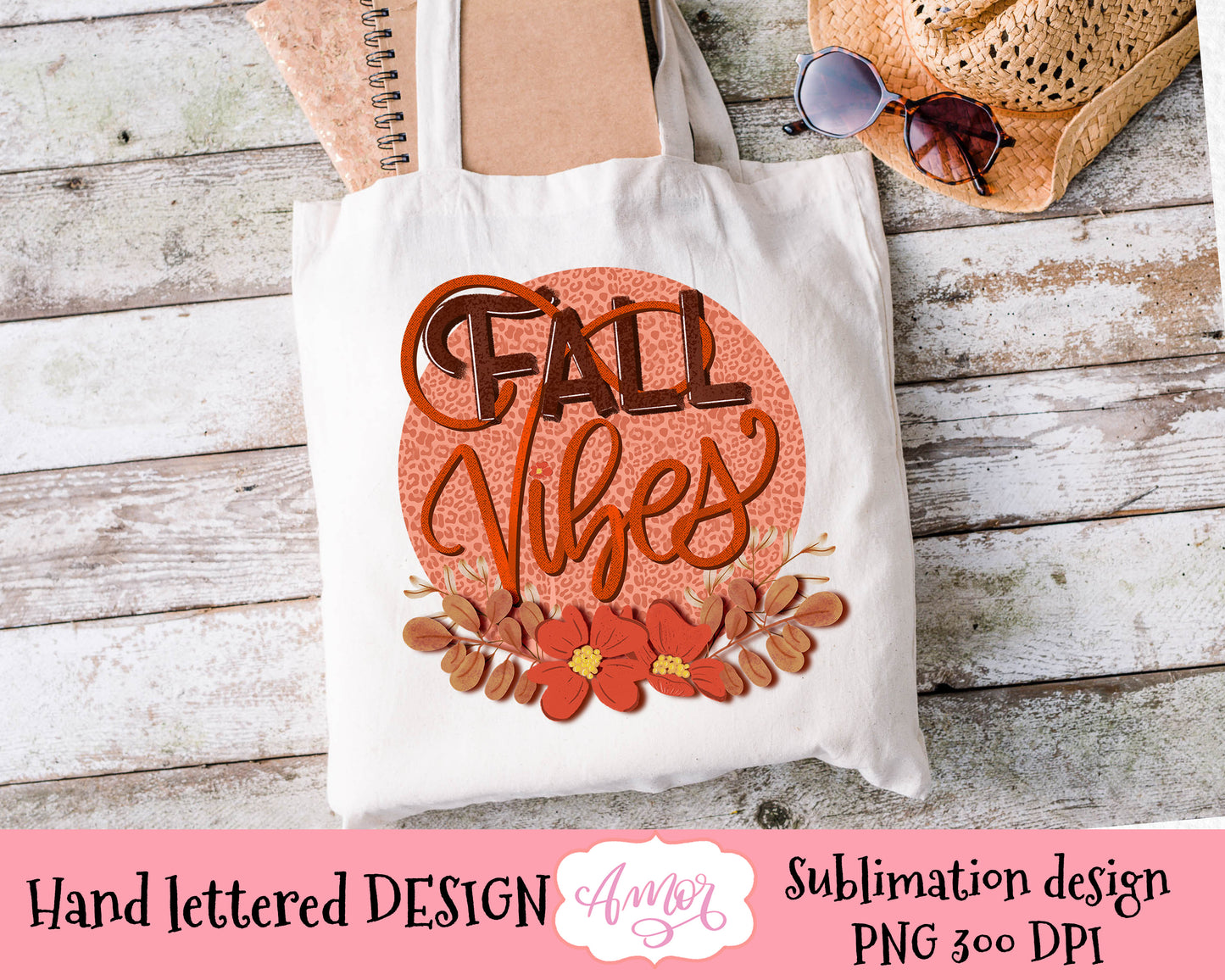 Fall Vibes sublimation design for T-shirts