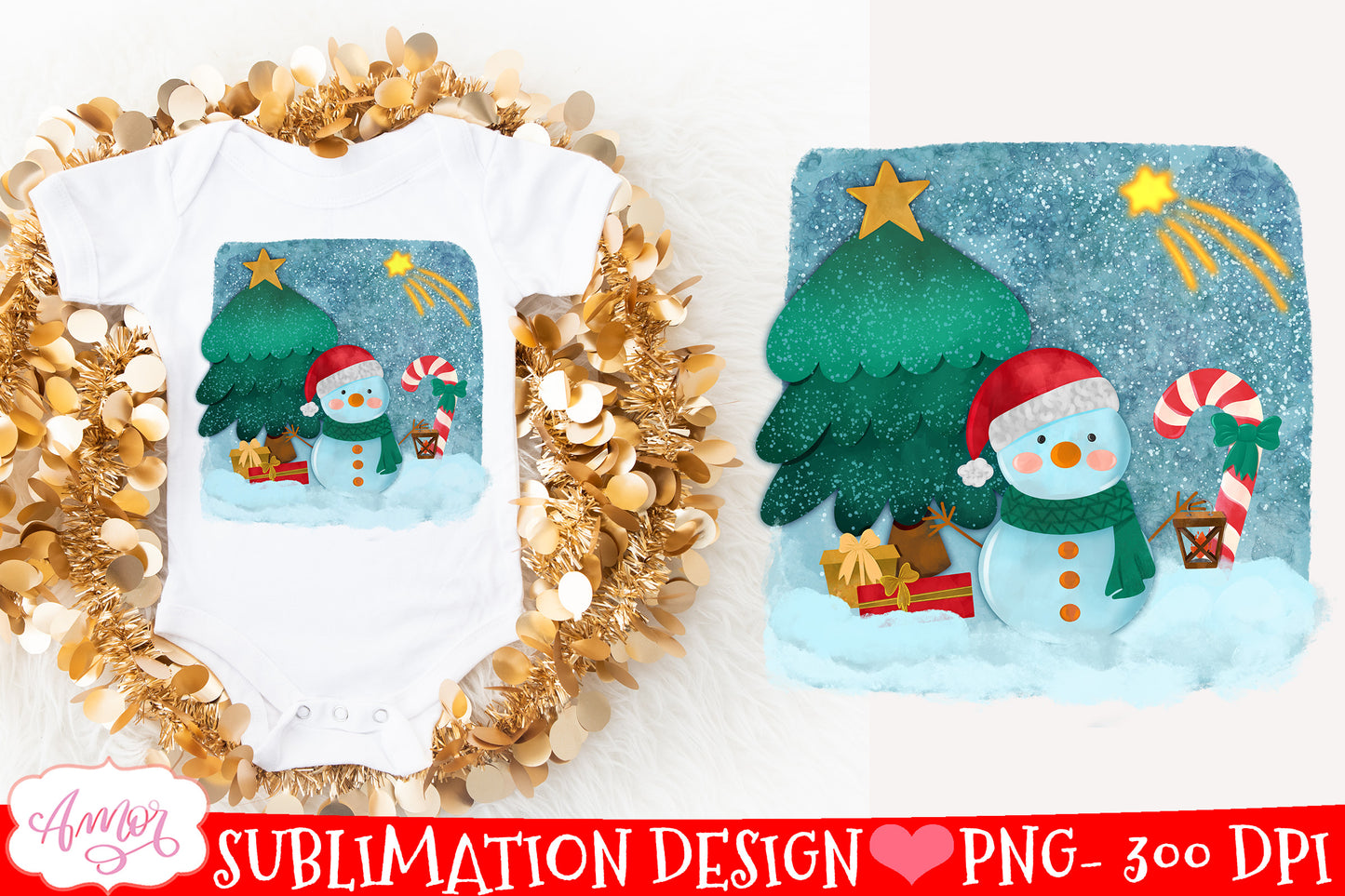 Cute Snowman PNG for sublimation White Christmas design