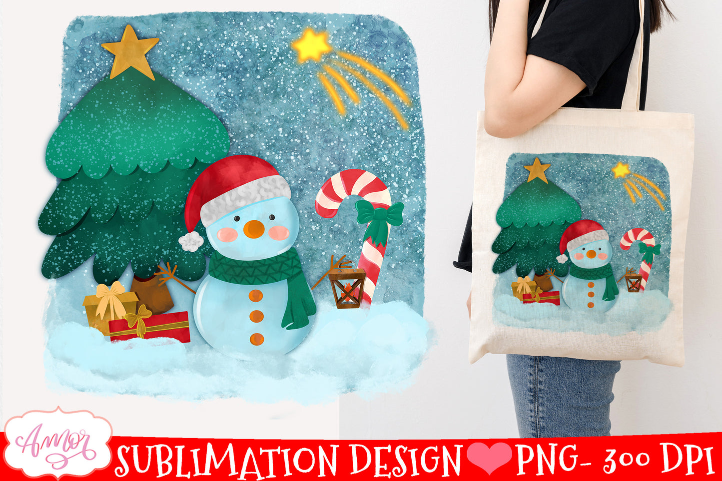 Cute Snowman PNG for sublimation White Christmas design