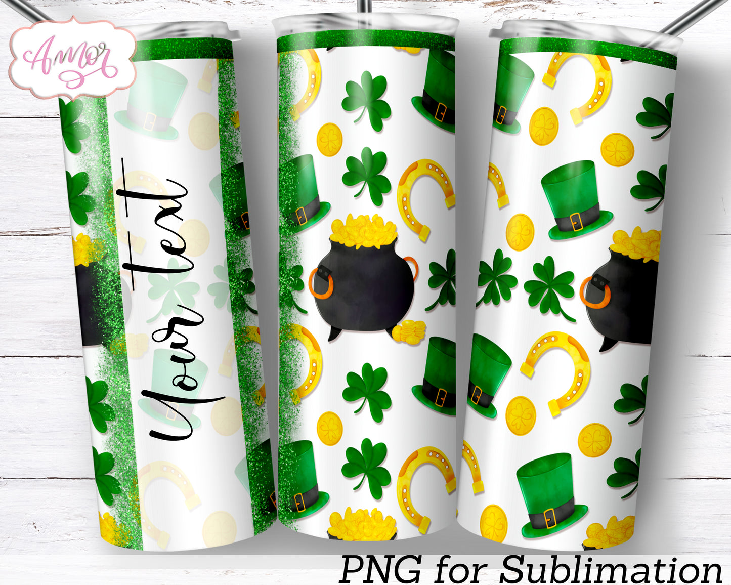 St. Patrick's Day tumbler wrap for sublimation BUNDLE
