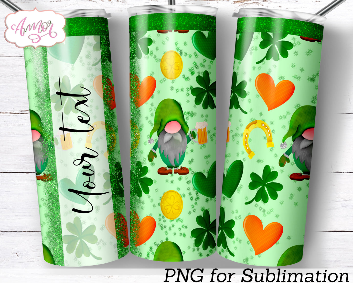 St. Patrick's Day tumbler wrap for sublimation BUNDLE