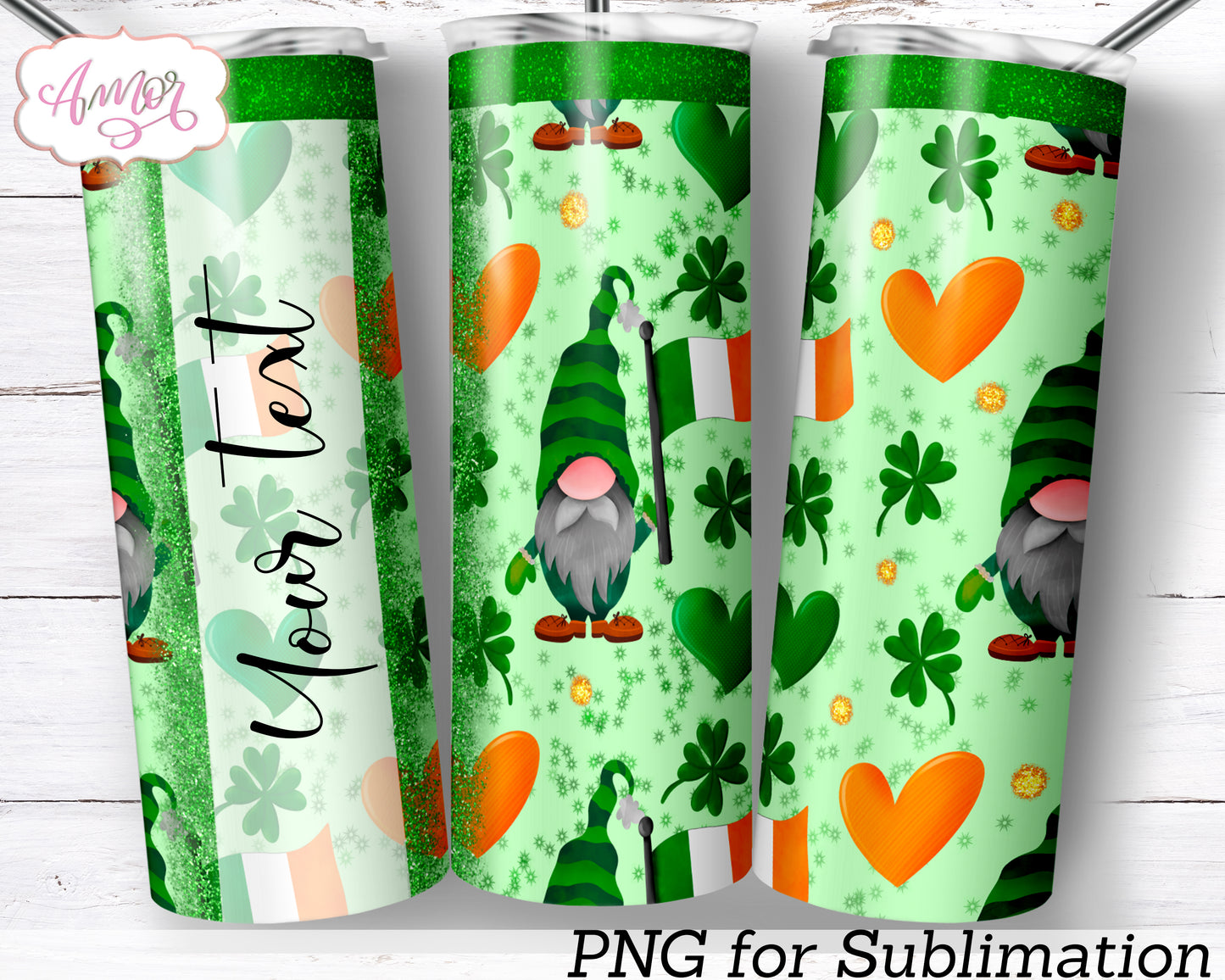 St. Patrick's Day tumbler wrap for sublimation BUNDLE