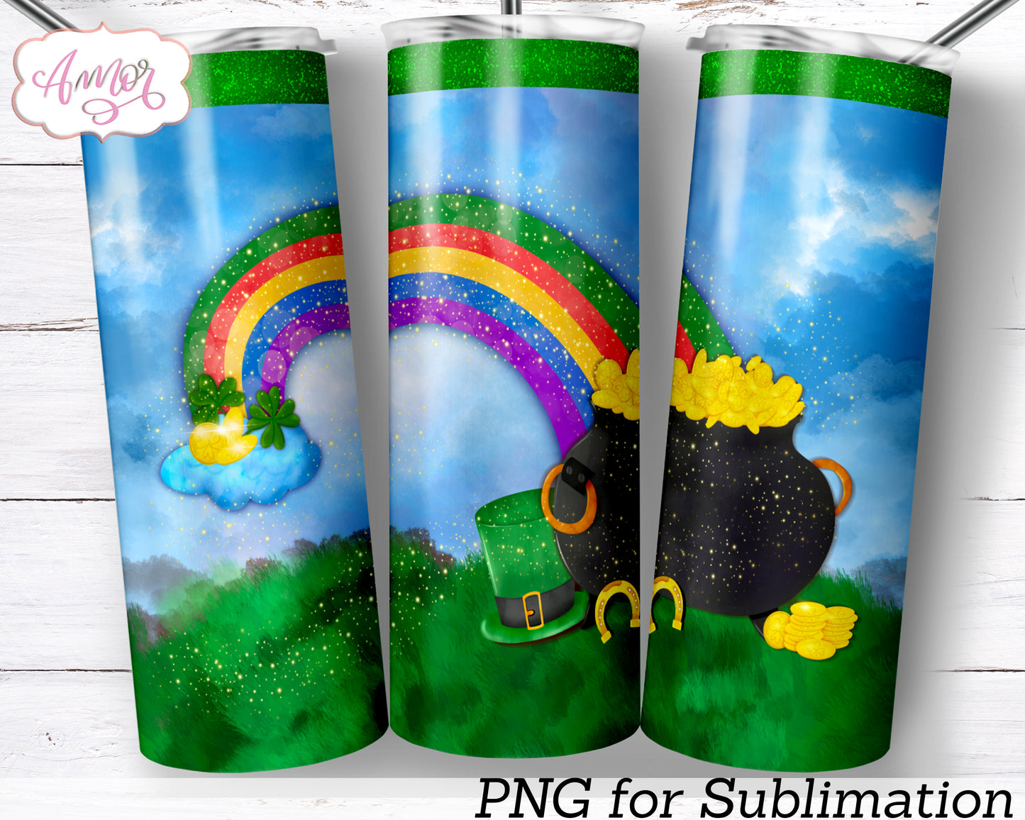 St. Patrick's Day tumbler wrap for sublimation BUNDLE