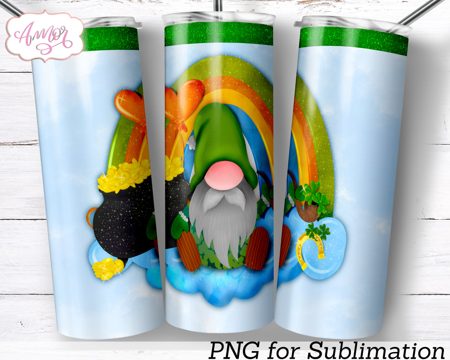 St. Patrick's Day tumbler wrap for sublimation BUNDLE