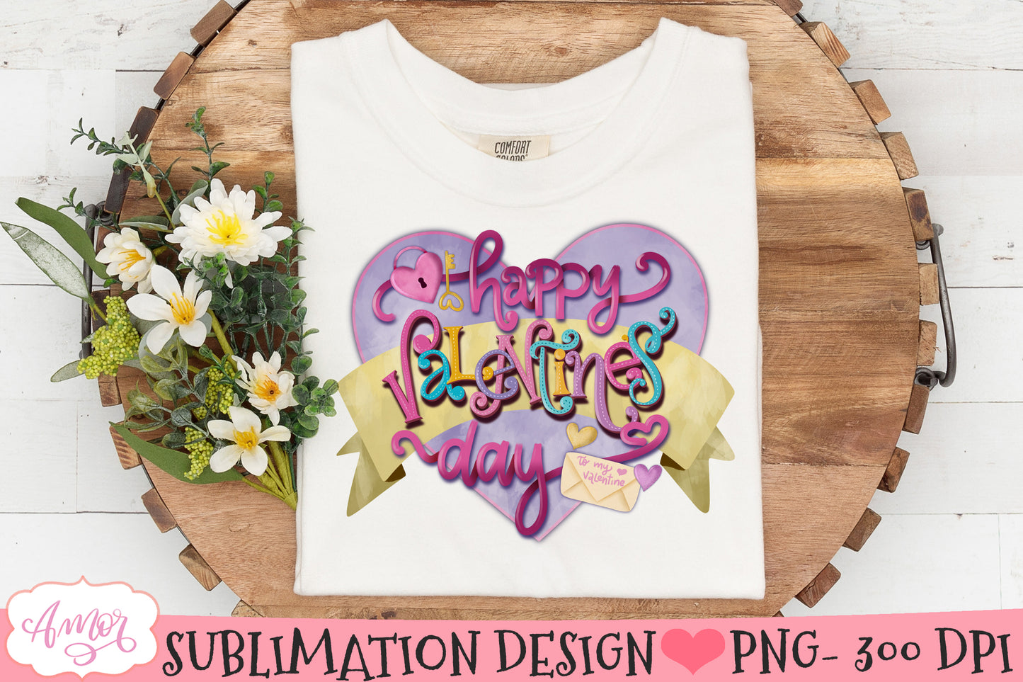Happy Valentine's day sublimation PNG design