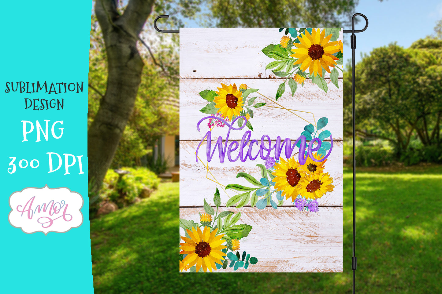 Big Bundle Garden Flags PNG for Sublimation - 40 designs!