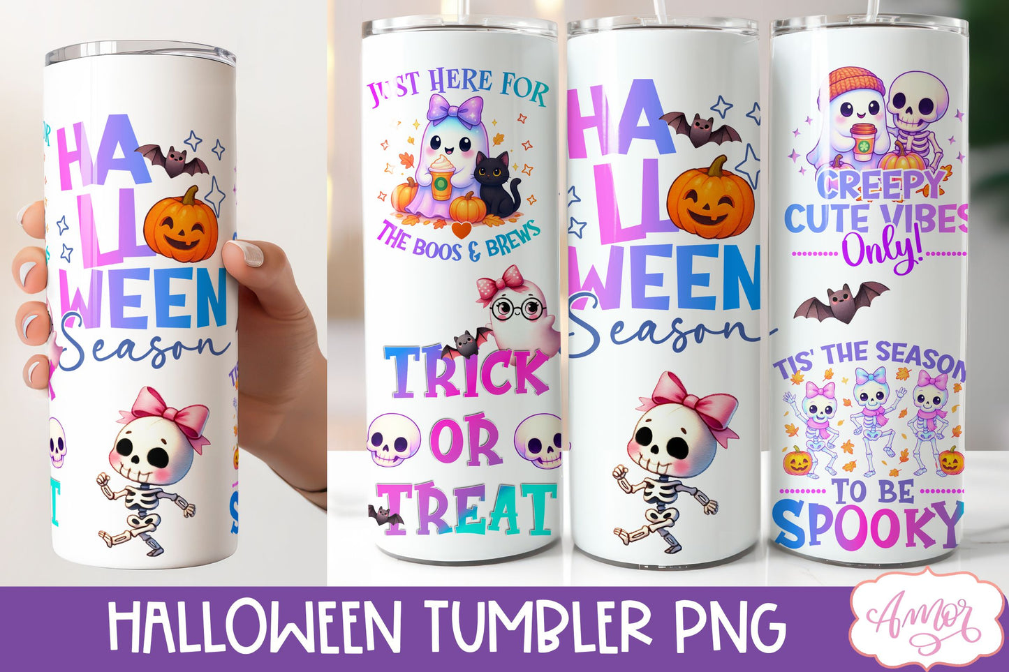 DIGITAL DOWNLOAD Halloween season tumbler, Sublimation PNG