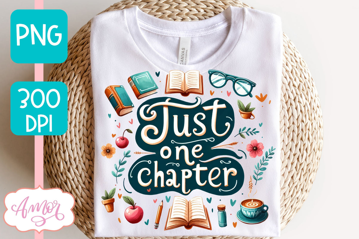 Just one chapter sublimation design PNG | Book lover PNG