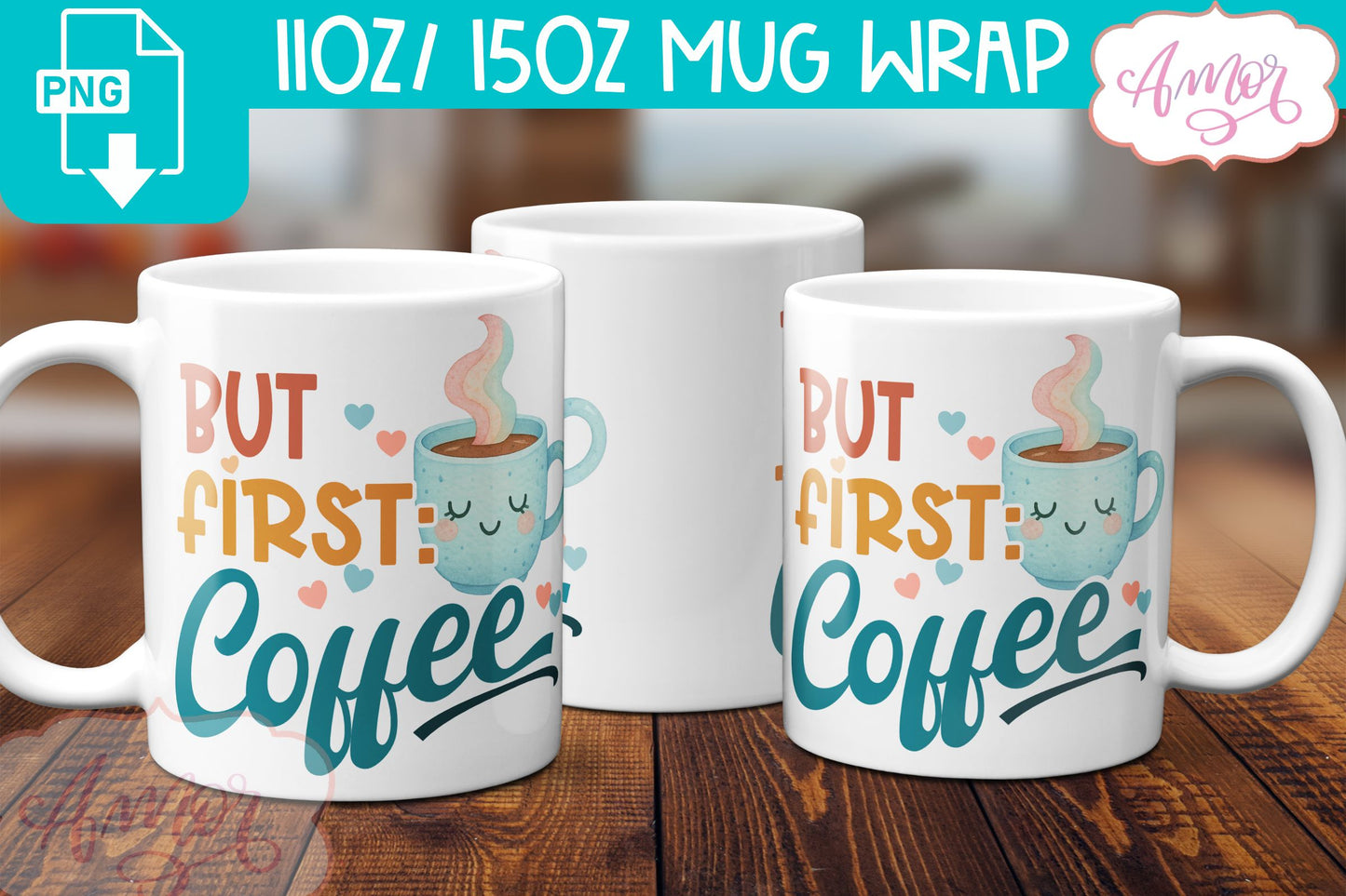 But first coffee T-shirt and mug PNG sublimation design