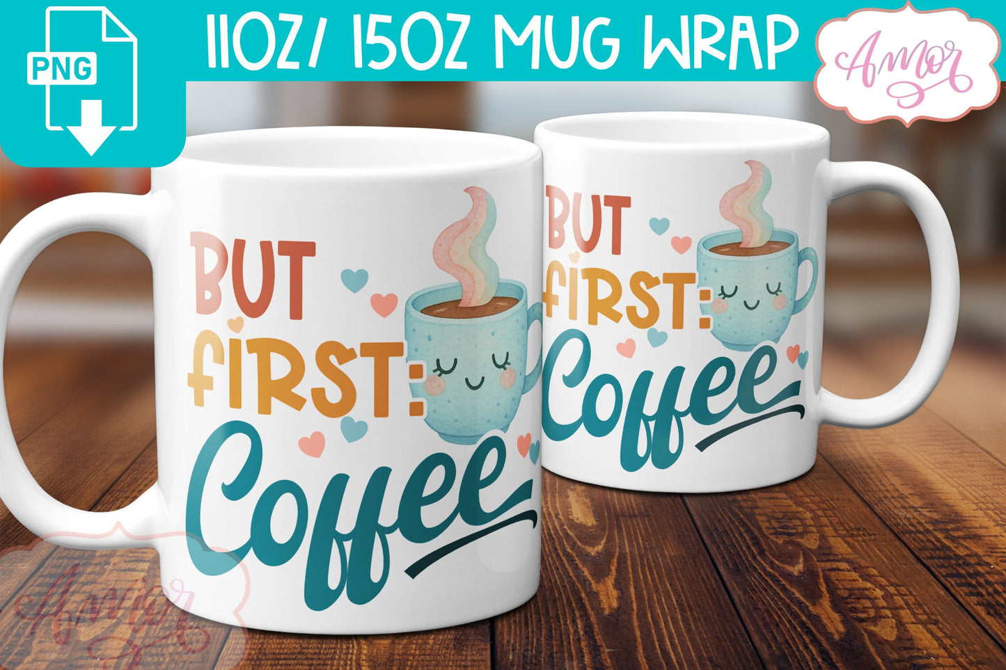 But first coffee T-shirt and mug PNG sublimation design
