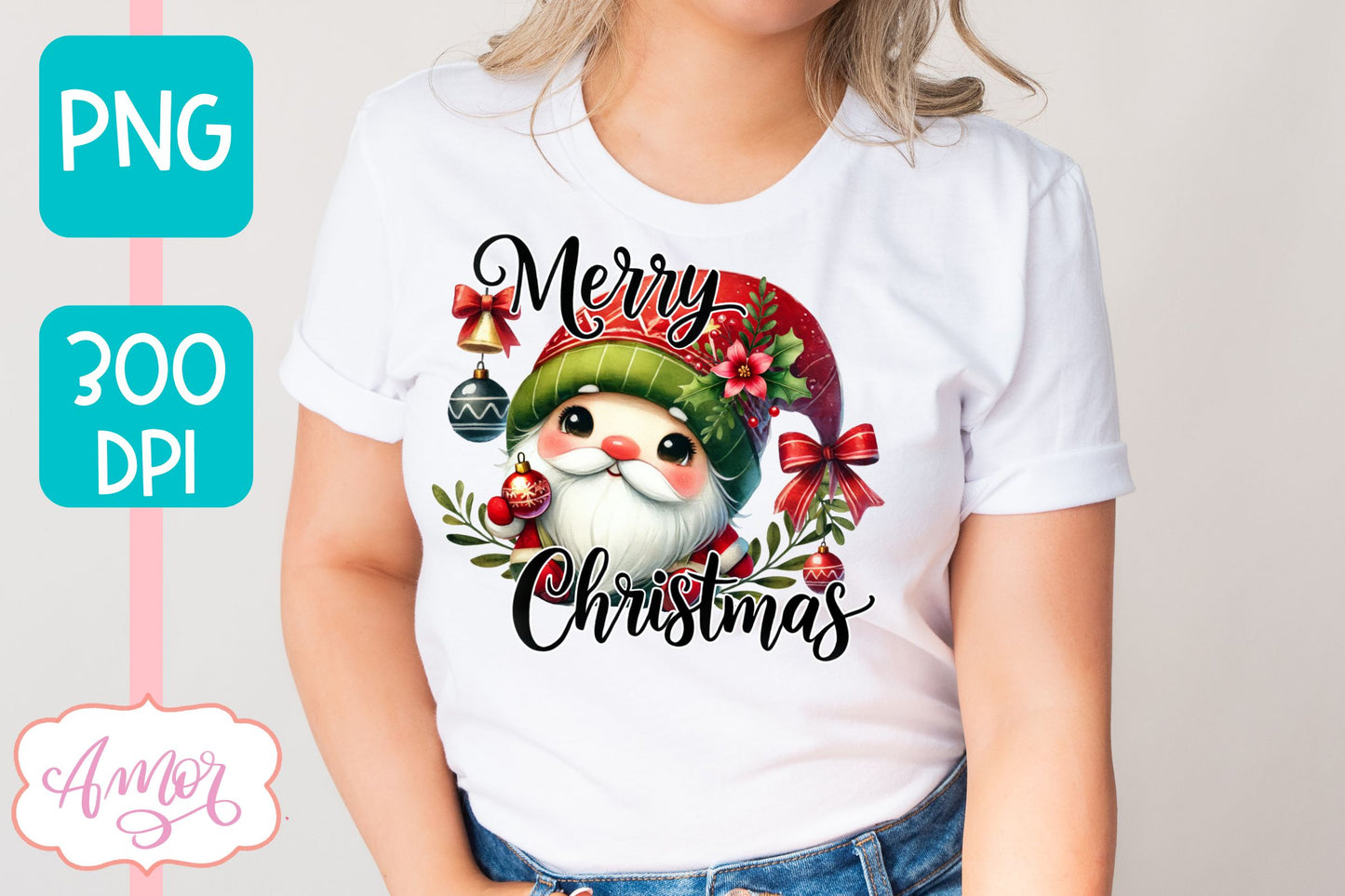 Merry Christmas PNG sublimation | Christmas gnome shirt PNG