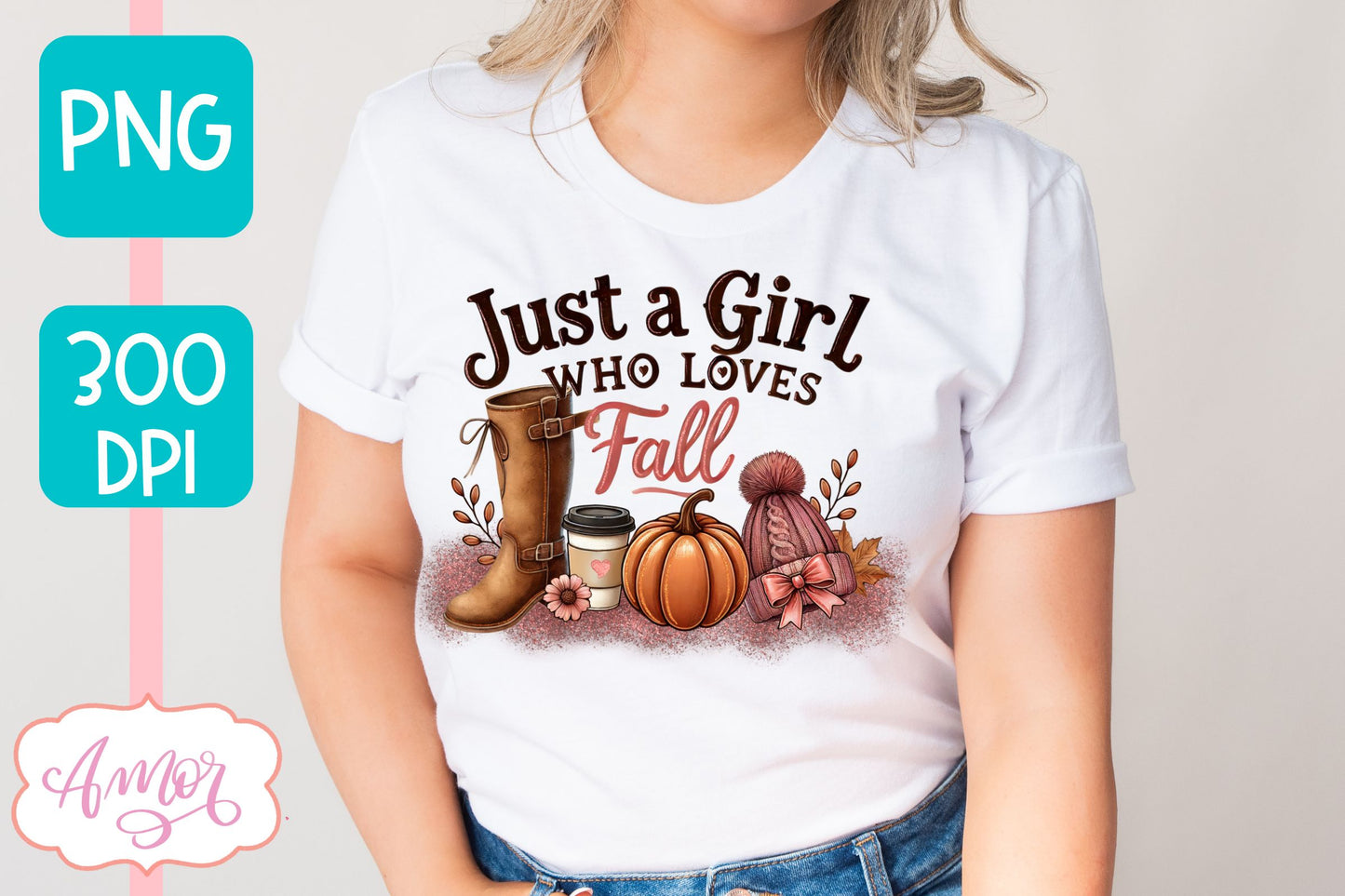 Just a girl who loves fall PNG for Sublimation | Fall T-shirt