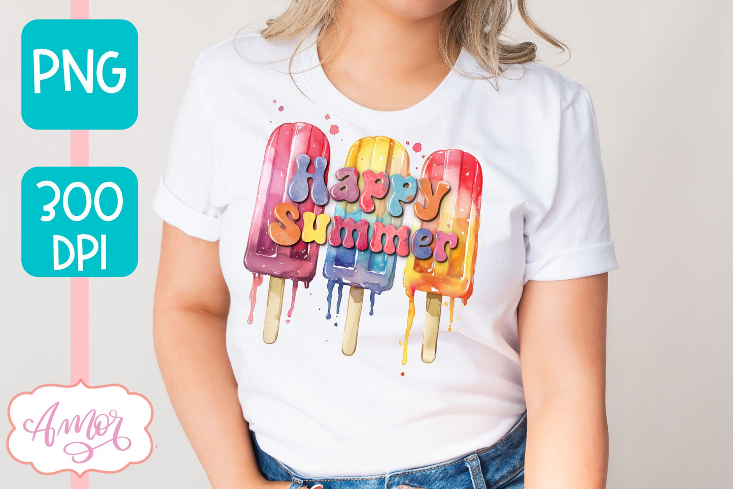 Happy Summer PNG for Sublimation design