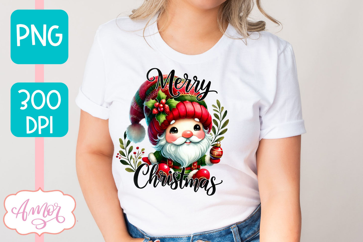 Merry Christmas PNG sublimation | Christmas gnome shirt PNG