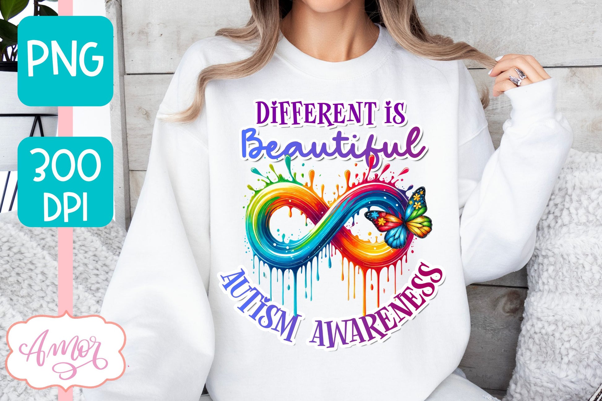 Autism Awareness PNG sublimation | Different is beautiful PNG