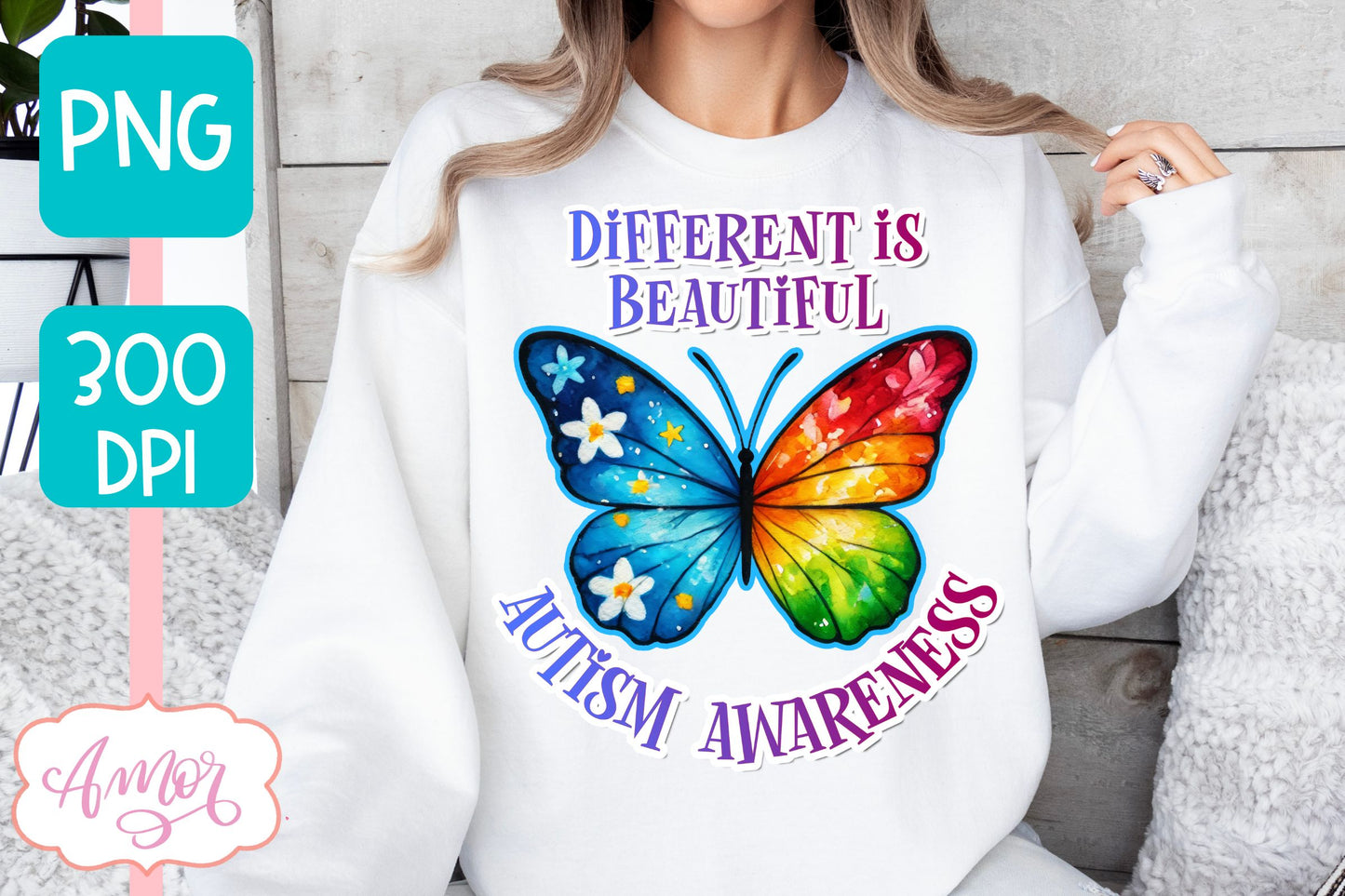 Autism Awareness PNG sublimation | Different is beautiful PNG