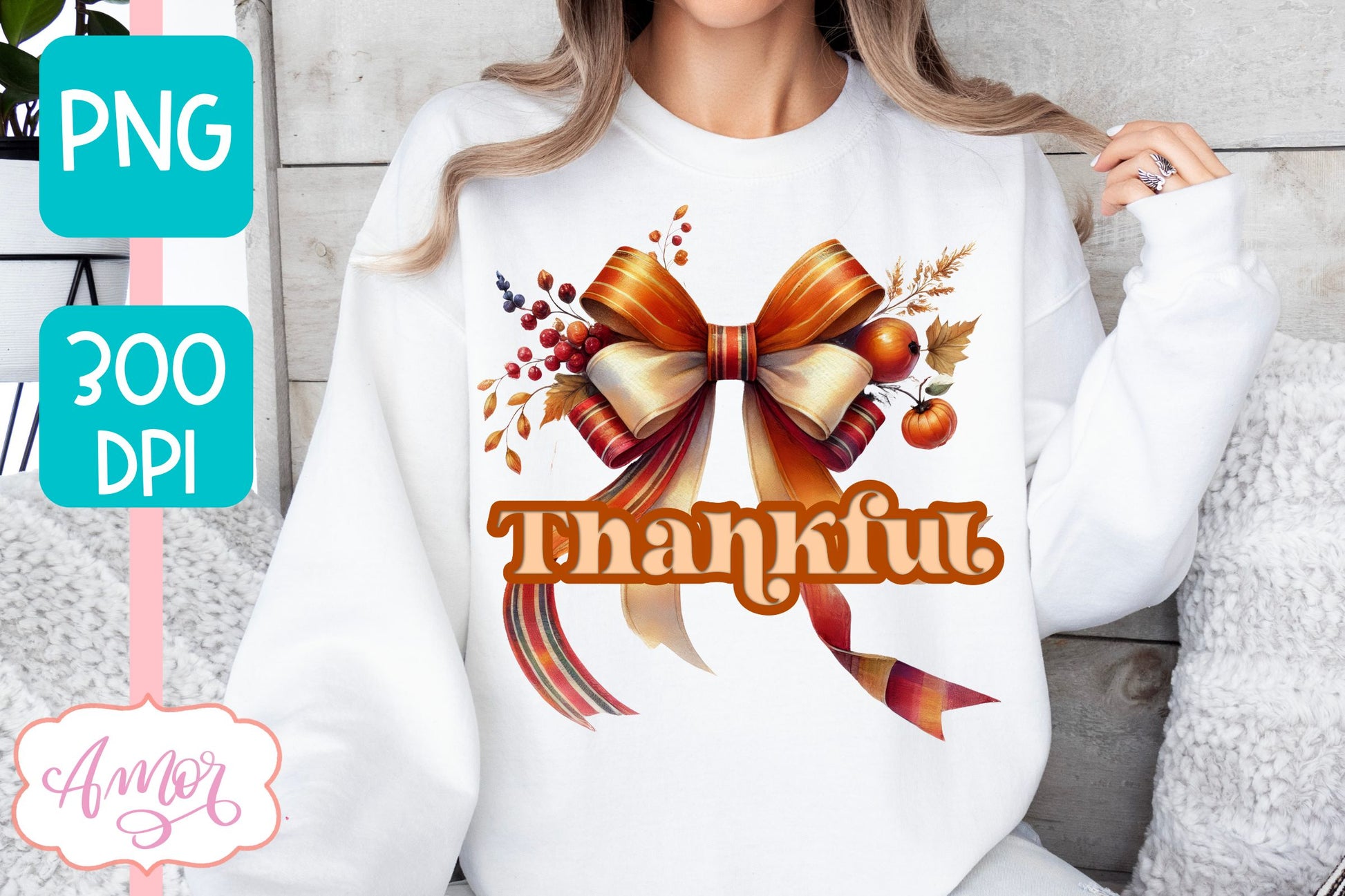 Thankful sublimation PNG | Thanksgiving shirt PNG design