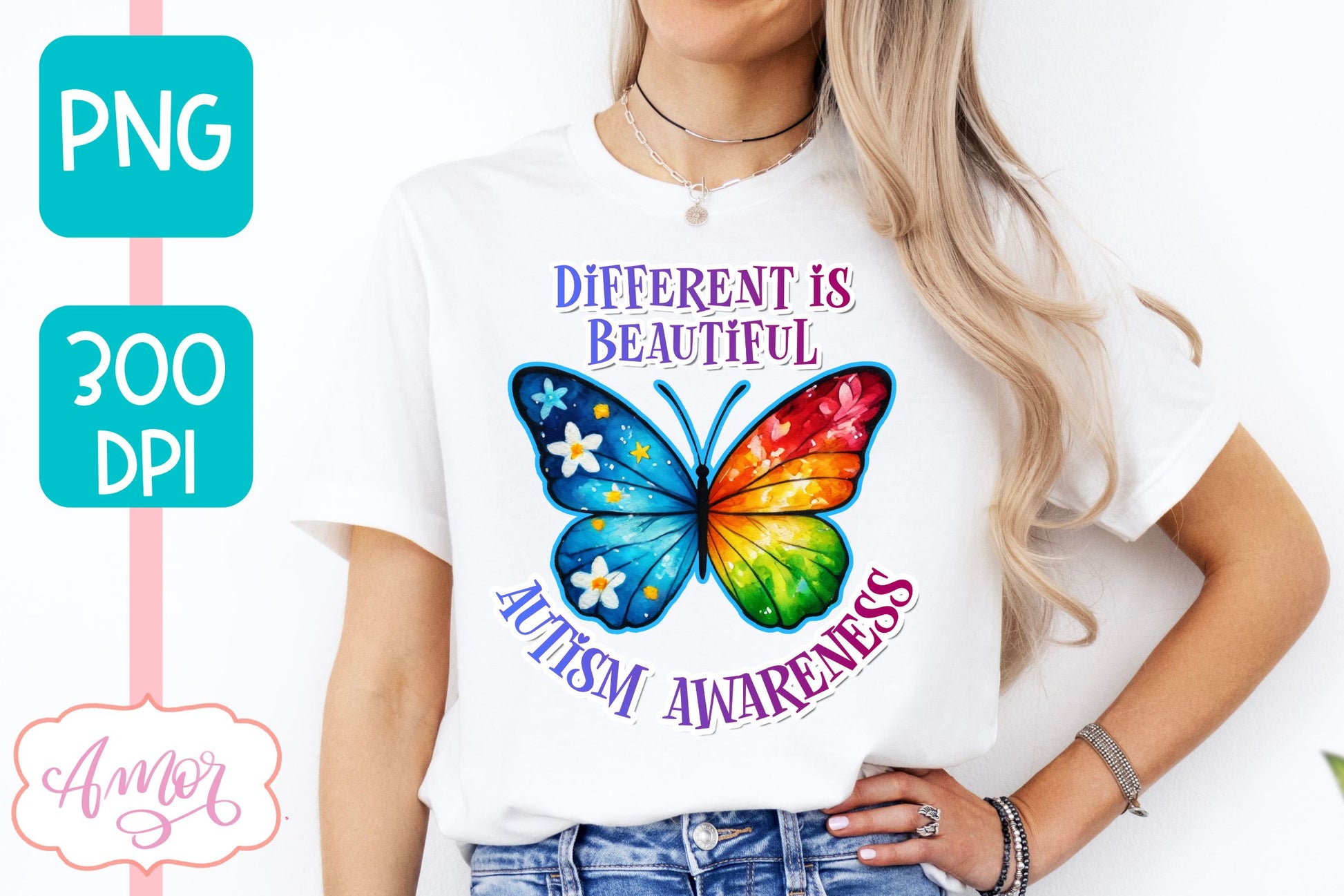 Autism Awareness PNG sublimation | Different is beautiful PNG