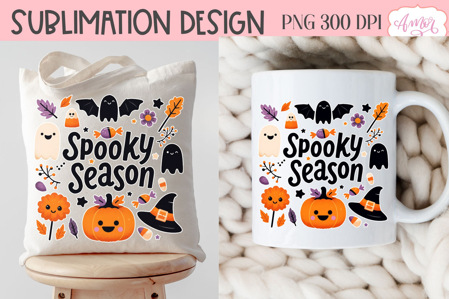 Spooky season PNG for sublimation | Halloween PNG design