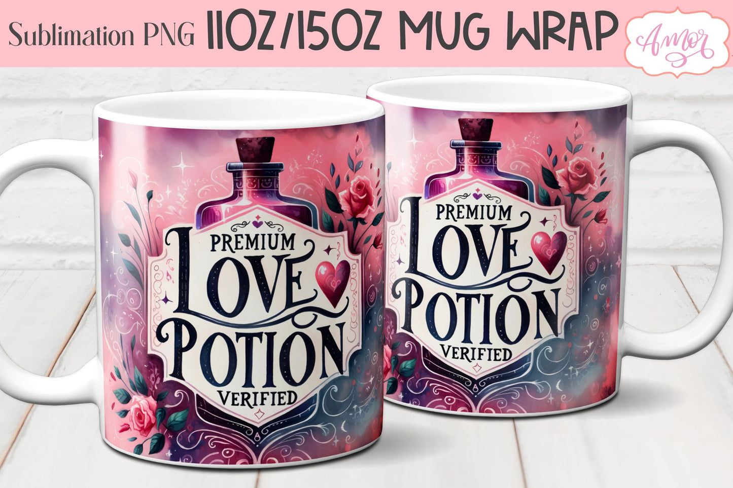Love potion design for mug Sublimation | Valentine's day mug