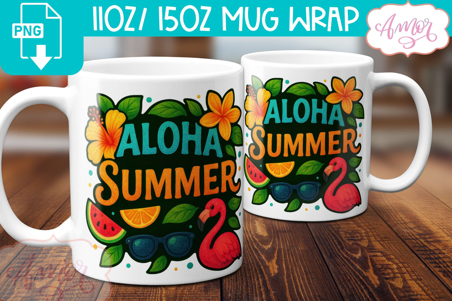Summer wrap PNG sublimation BUNDLE, Beach mugs bundle PNG