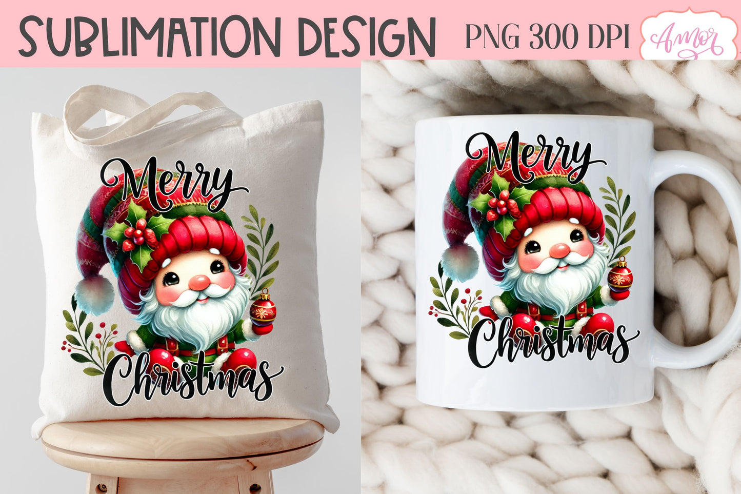 Merry Christmas PNG sublimation | Christmas gnome shirt PNG