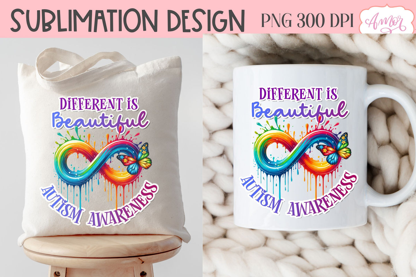 Autism Awareness PNG sublimation | Different is beautiful PNG