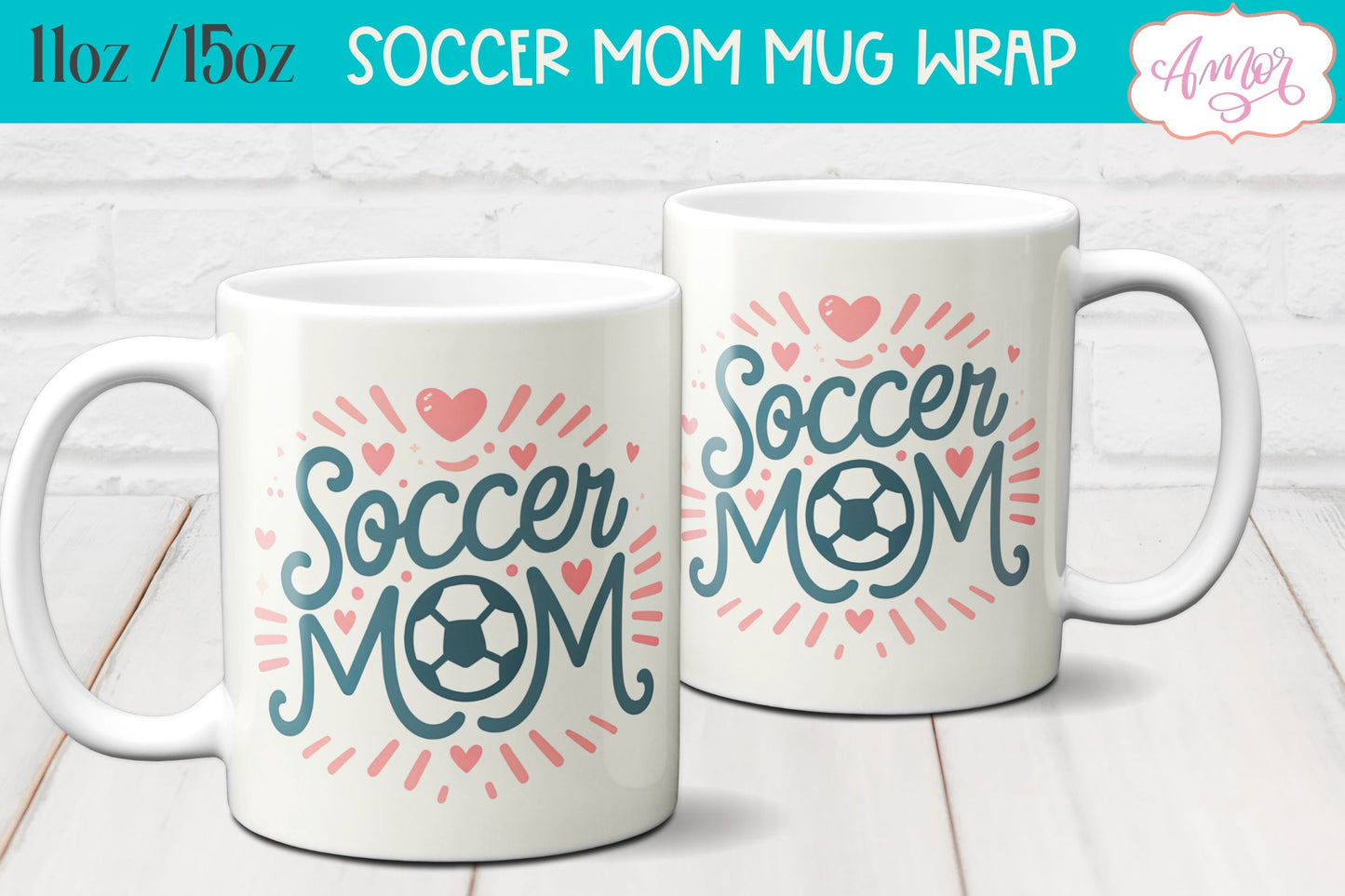 BUNDLE Soccer mom mug wrap PNG for sublimation