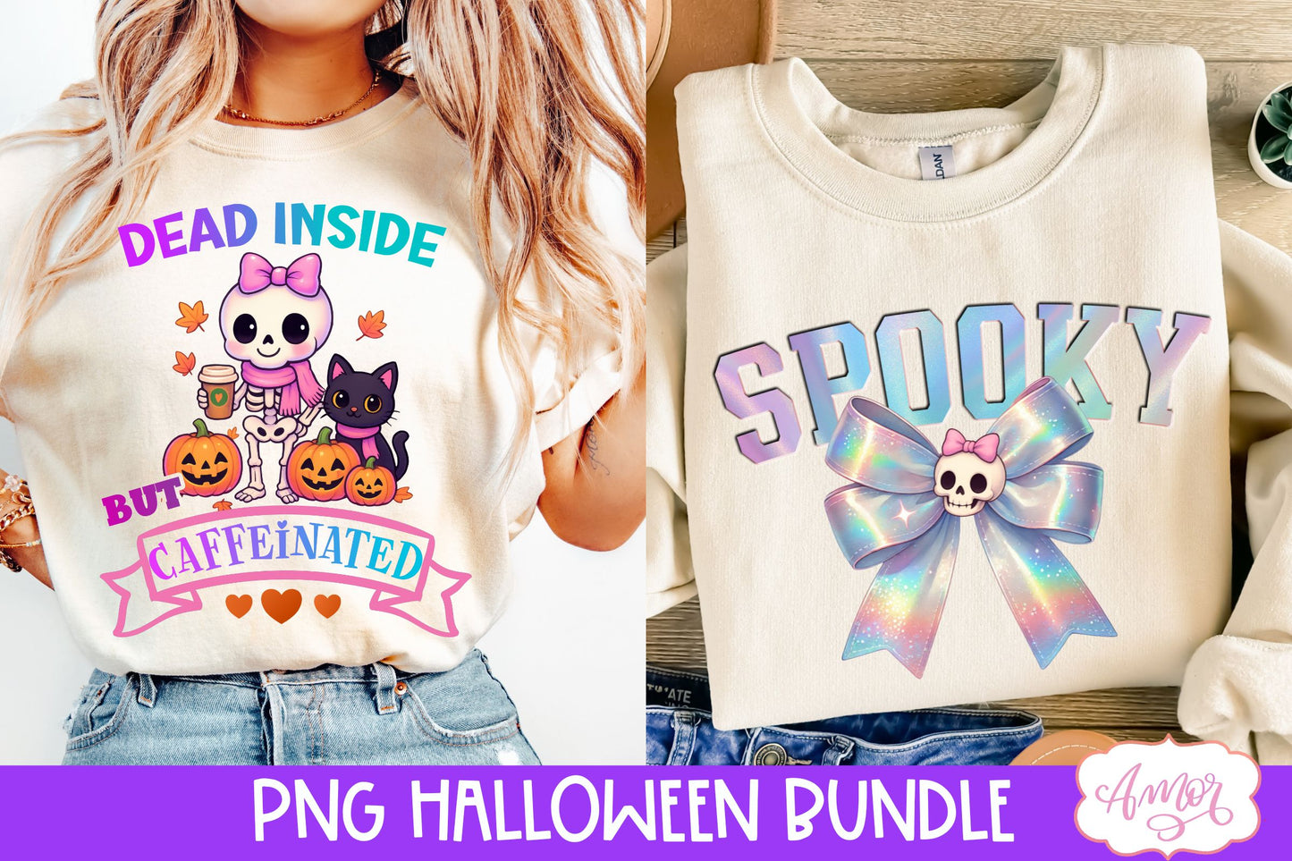 BUNDLE Halloween shirt png design, Spooky season sublimation