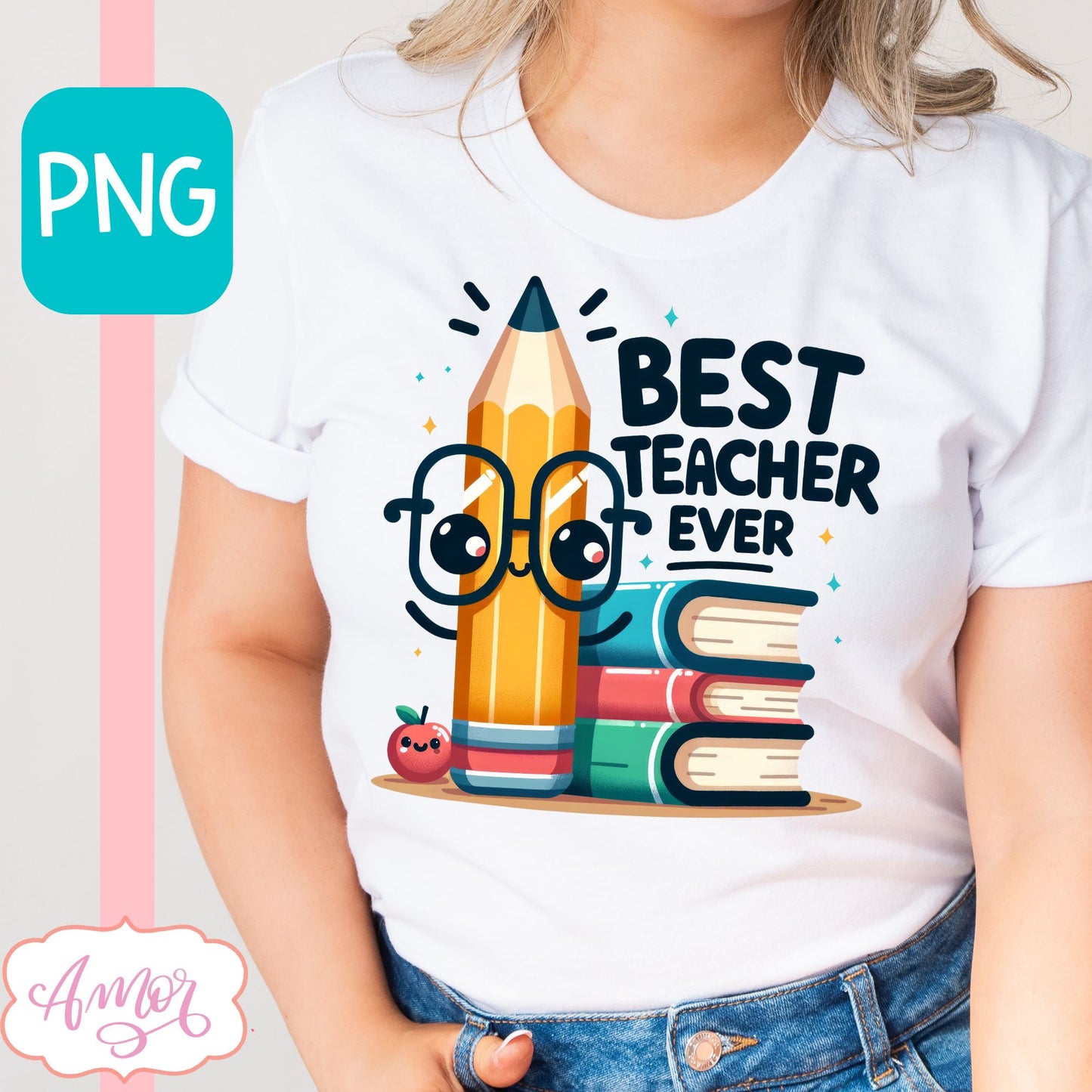 Best teacher Ever Sublimation design PNG